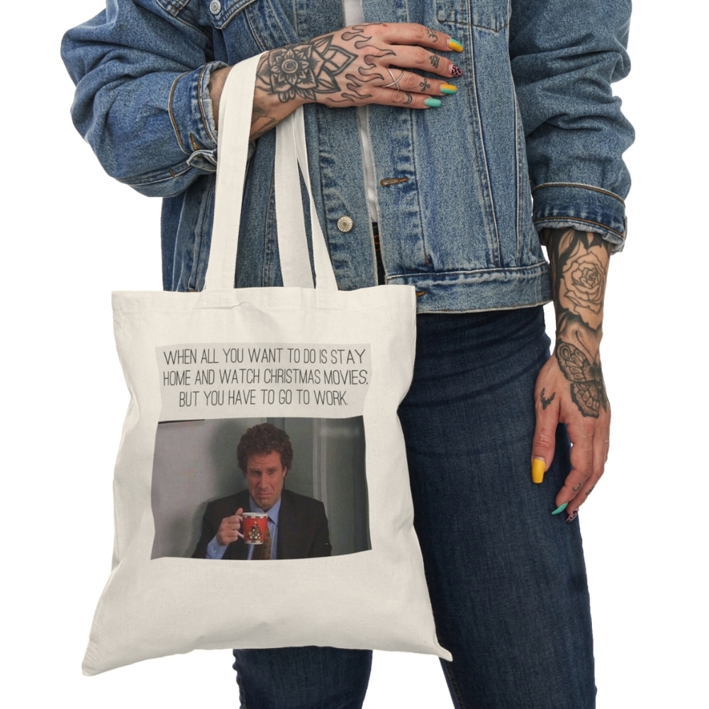Funny Christmas work tote 💖🎄😂